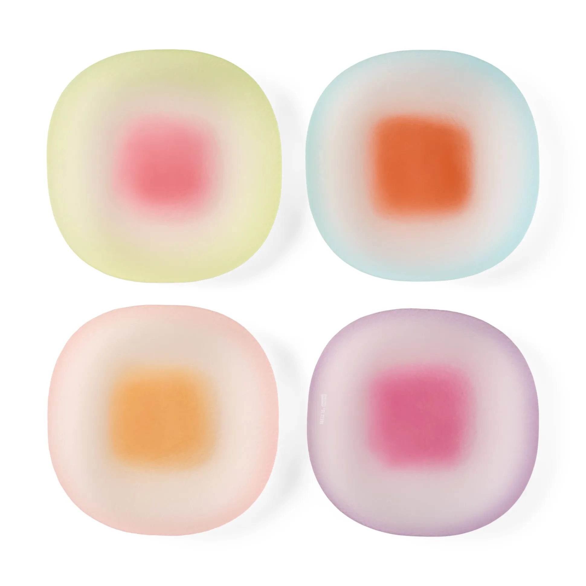 Nubi Glass Dinnerware - Set of 4 - Small Plates Set of 4