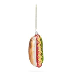 NYC Glass Holiday Ornament - Hot Dog