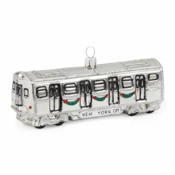 NYC Glass Holiday Ornament - Subway