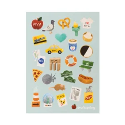 NYC Mini Ornament Vinyl Stickers - Set of 25