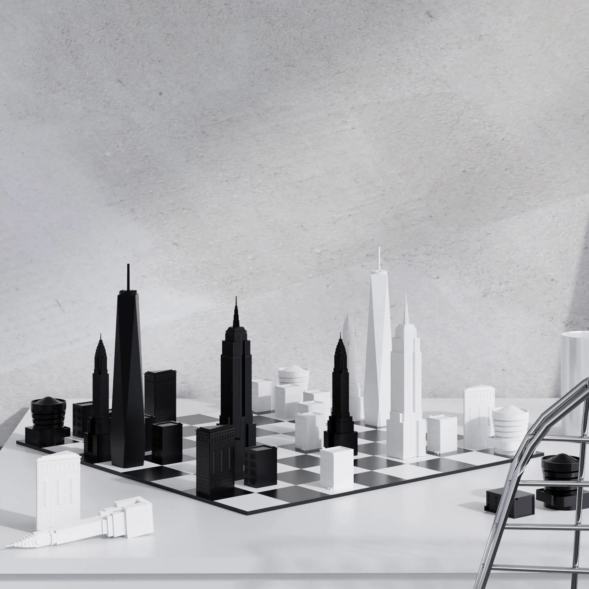 NYC Skyline Chess Set