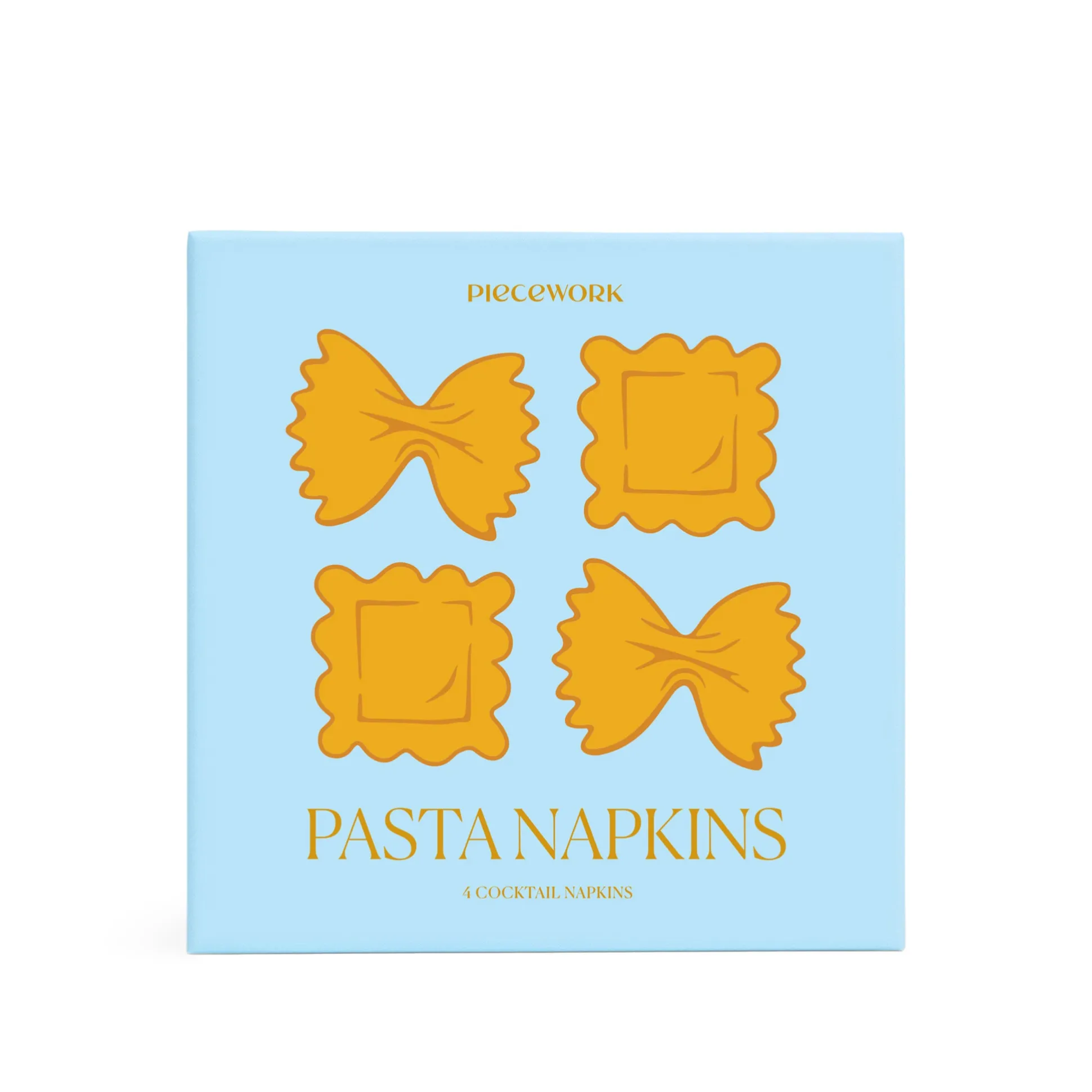 Pasta Linen Cocktail Napkins - Set of 4
