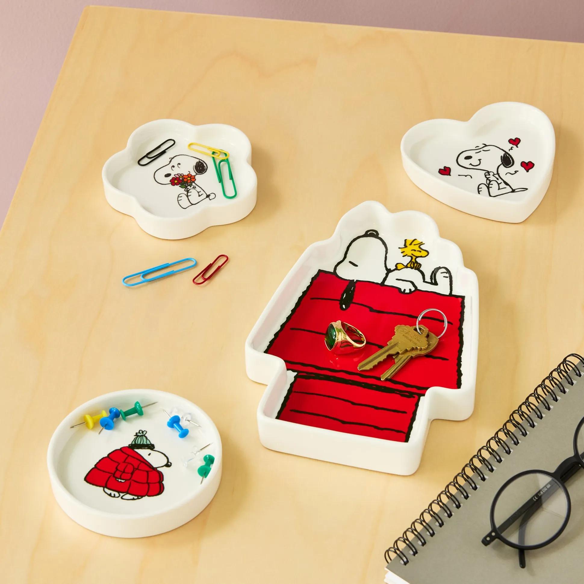 Peanuts Stoneware Dish - Flower