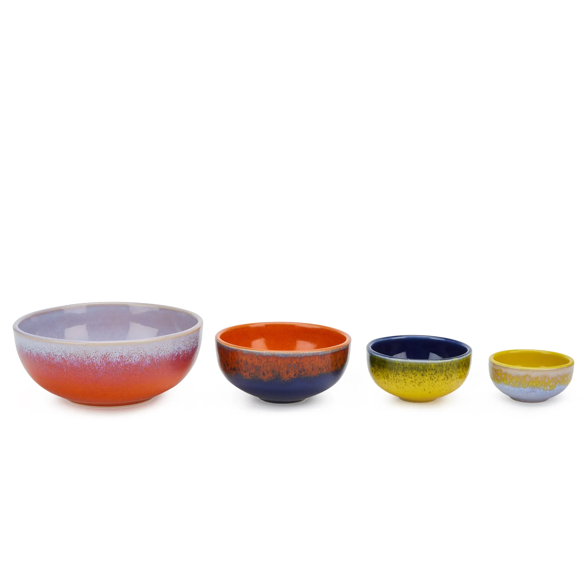 Portuguese Glazed Ceramic Nesting Bowls