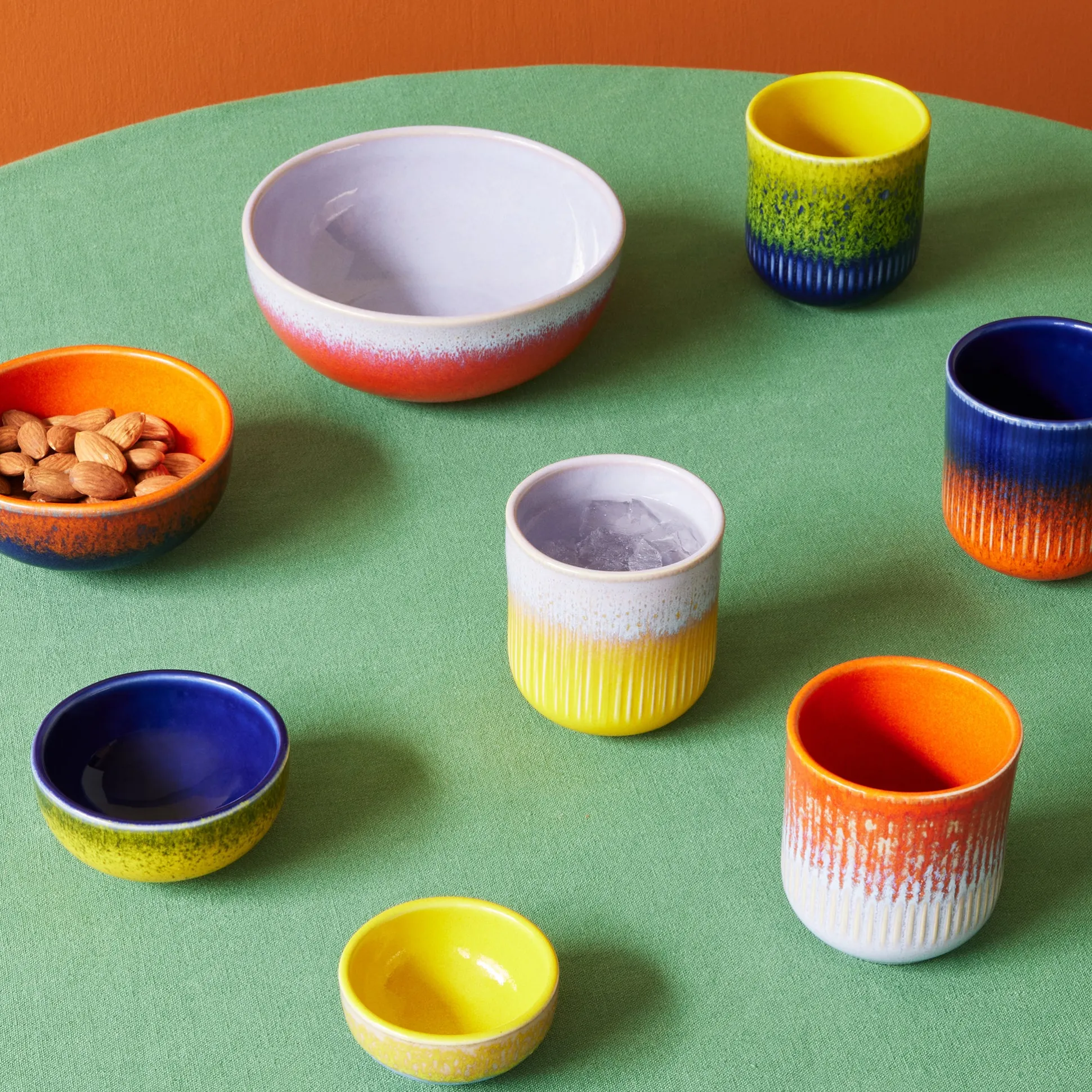Portuguese Glazed Ceramic Nesting Bowls