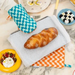 Reversible Pattern Oven Mitt & Potholder - Set of 2