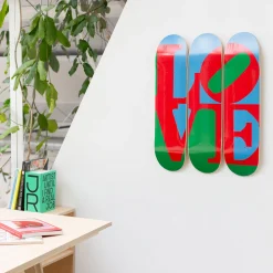 Robert Indiana LOVE Skateboard Triptych