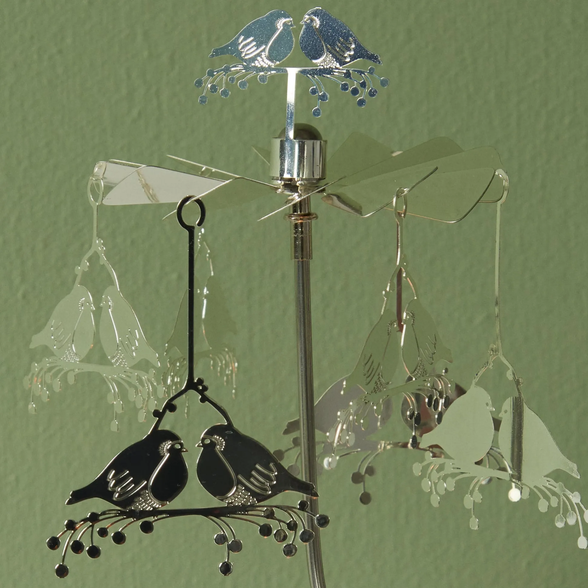 Rotary Birds Tea Light Candle Holder
