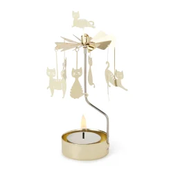 Rotary Cat Family Tea Light Candle Holder