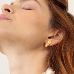 Salvador Dalí Gold-Plated Melting Clock Post Earrings