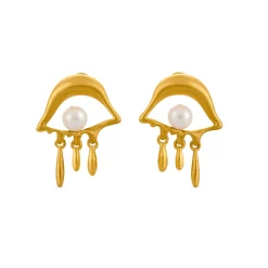Salvador Dalí Gold-Plated Mini Eye Post Earrings