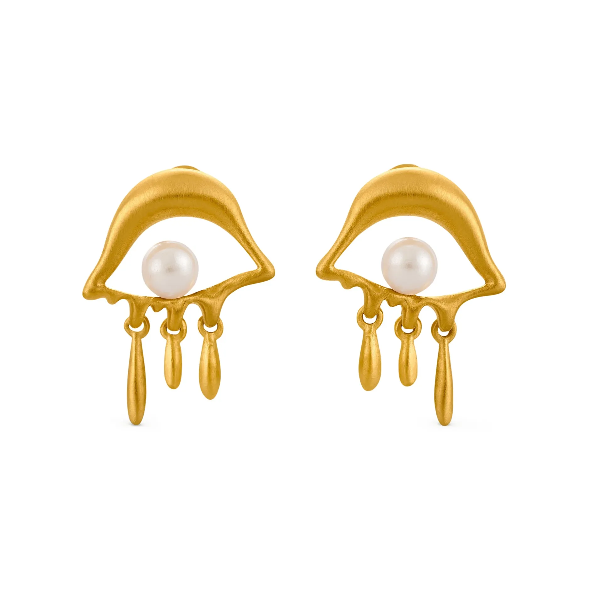 Salvador Dalí Gold-Plated Mini Eye Post Earrings