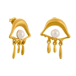 Salvador Dalí Gold-Plated Mini Eye Post Earrings