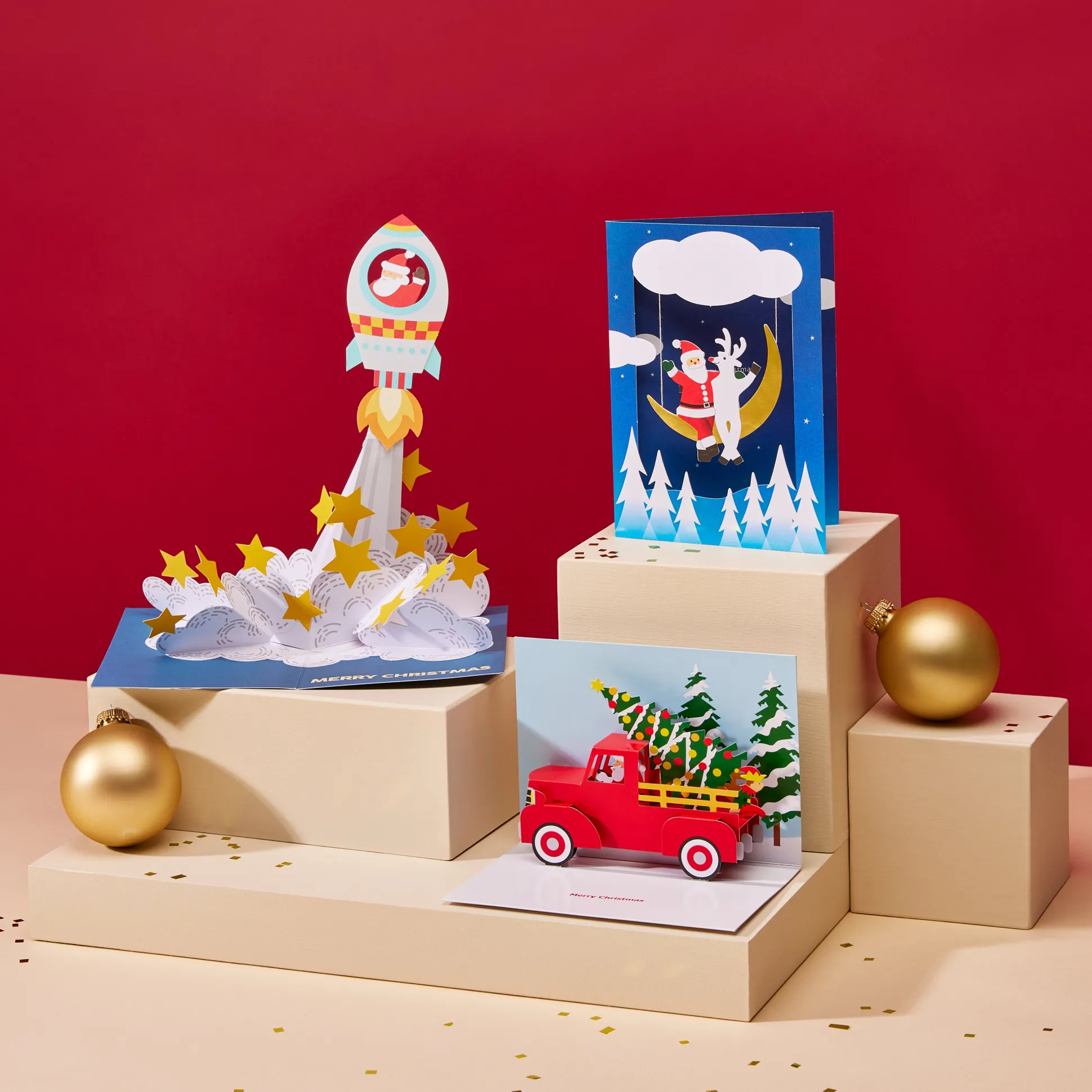 Santa’s Buddy Holiday Pop-Up Cards - Set of 8