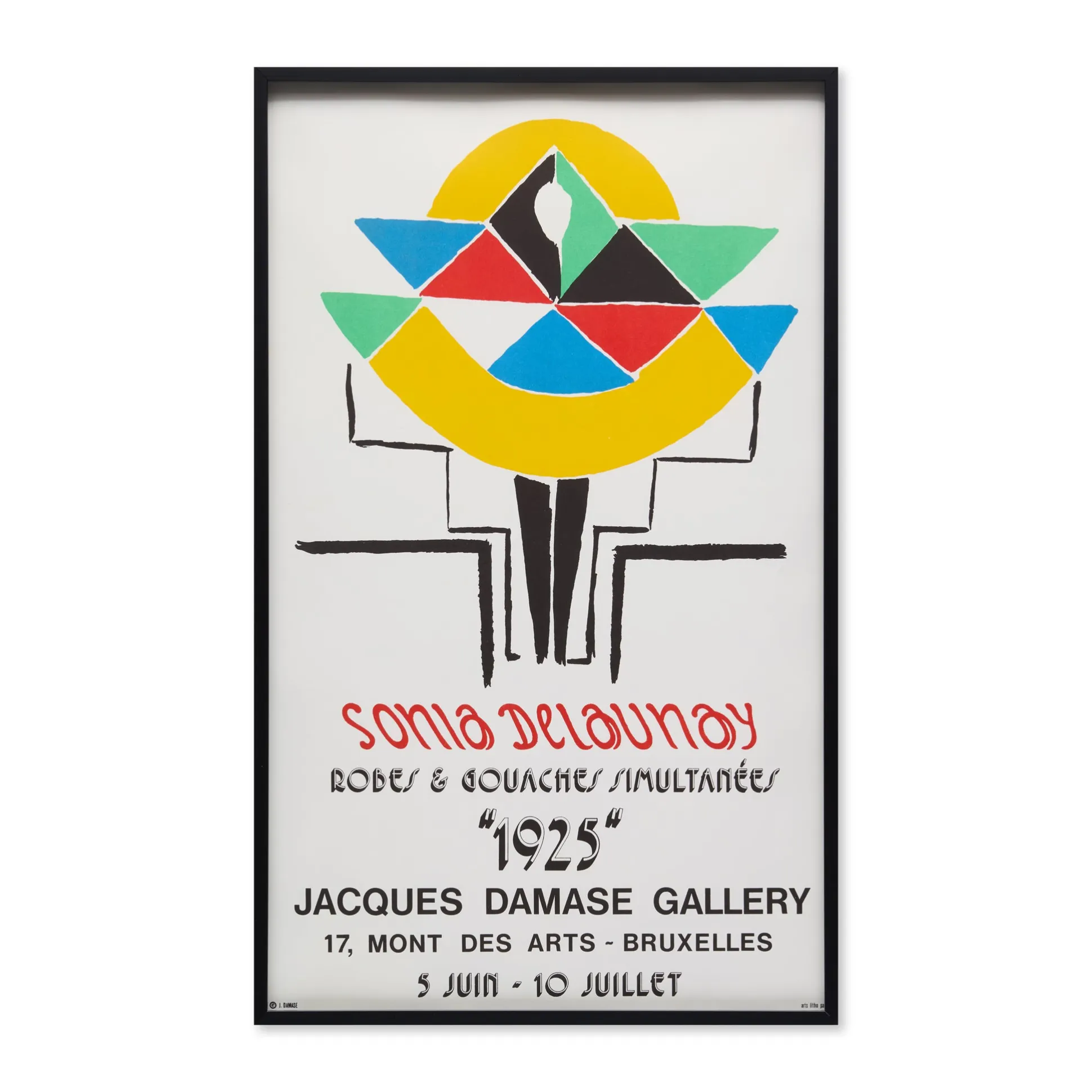 Sonia Delaunay Robes & Gouaches Simultanées “1925” Framed Poster