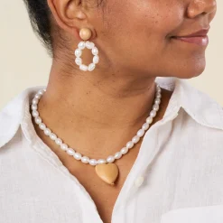 Sophie Monet Pearl Moon Earrings