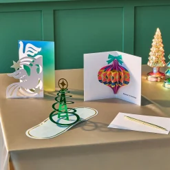 Sparkling Doves Holiday Pop-Up Cards - Set of 8