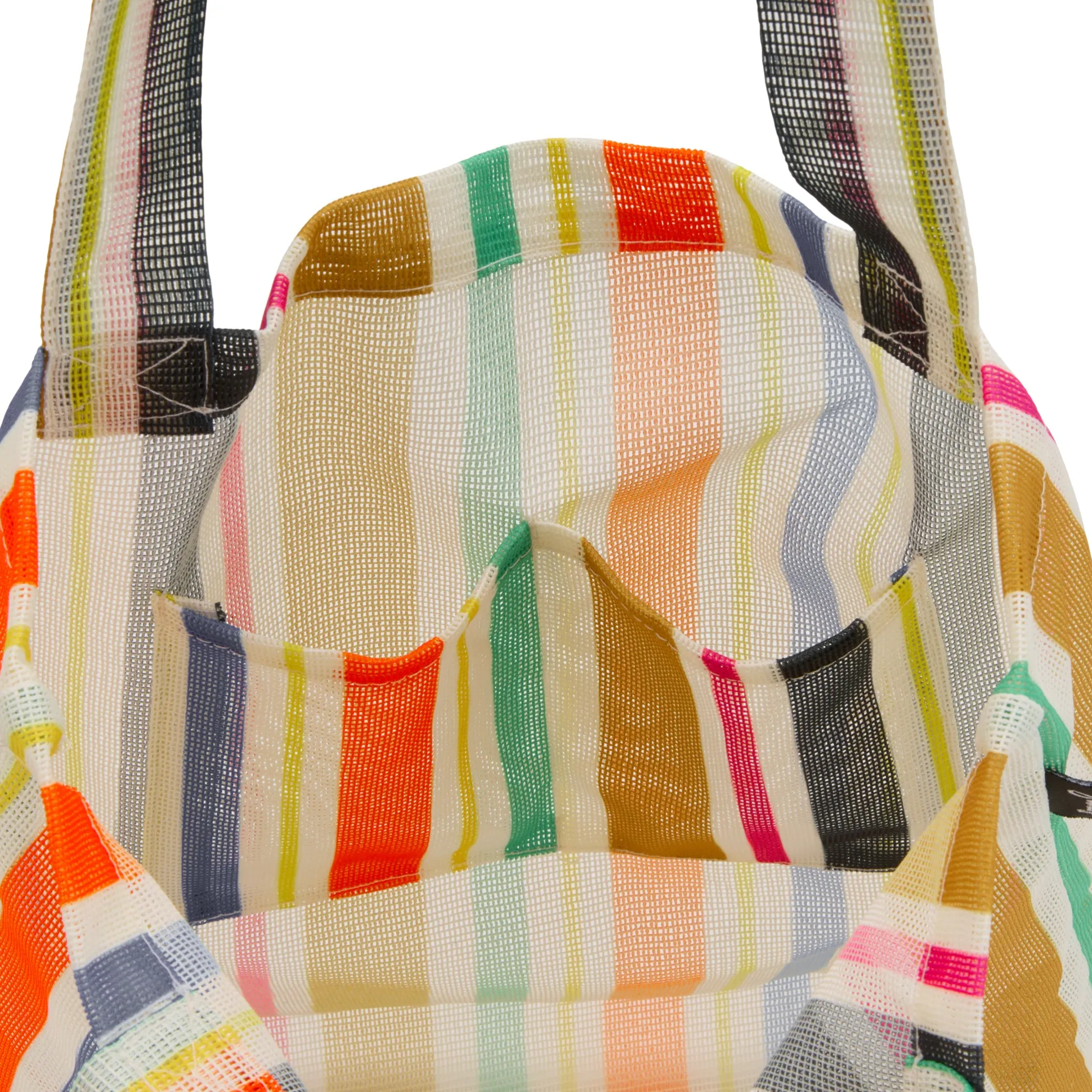 Striped Market Tote Bag in Recycled Plastic