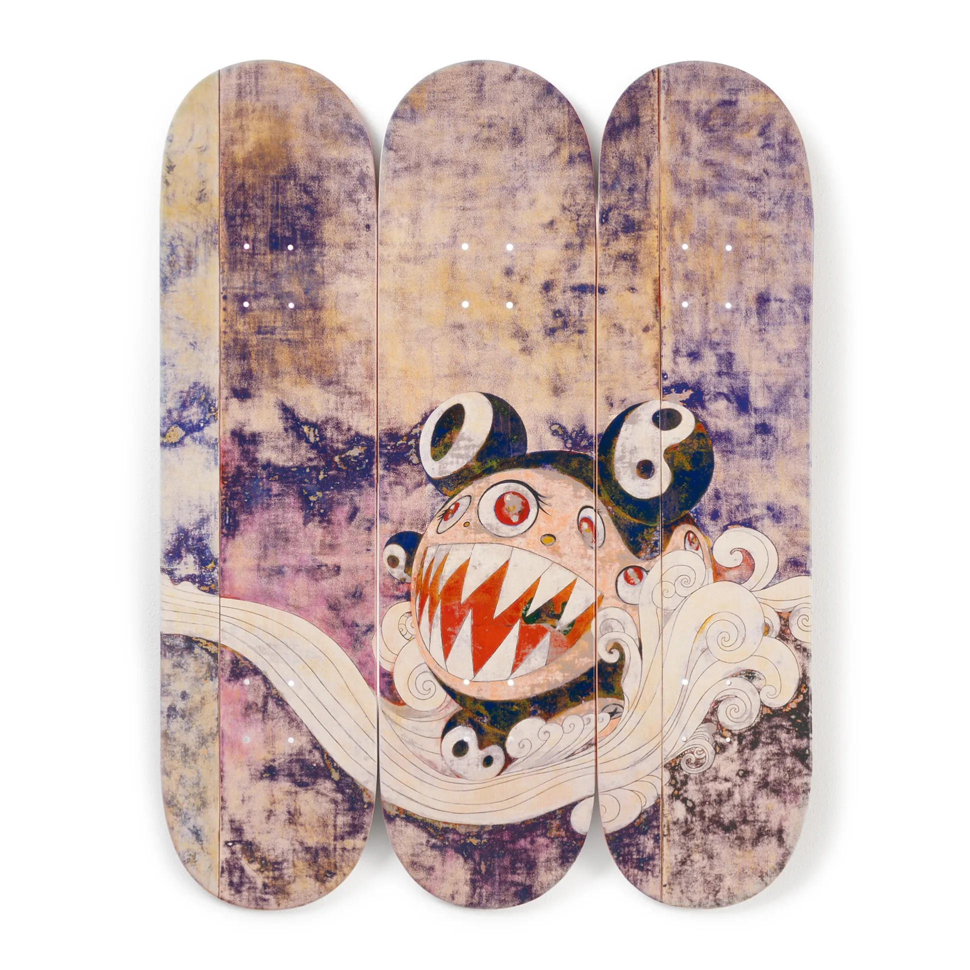 Takashi Murakami 727 Skateboard Triptych