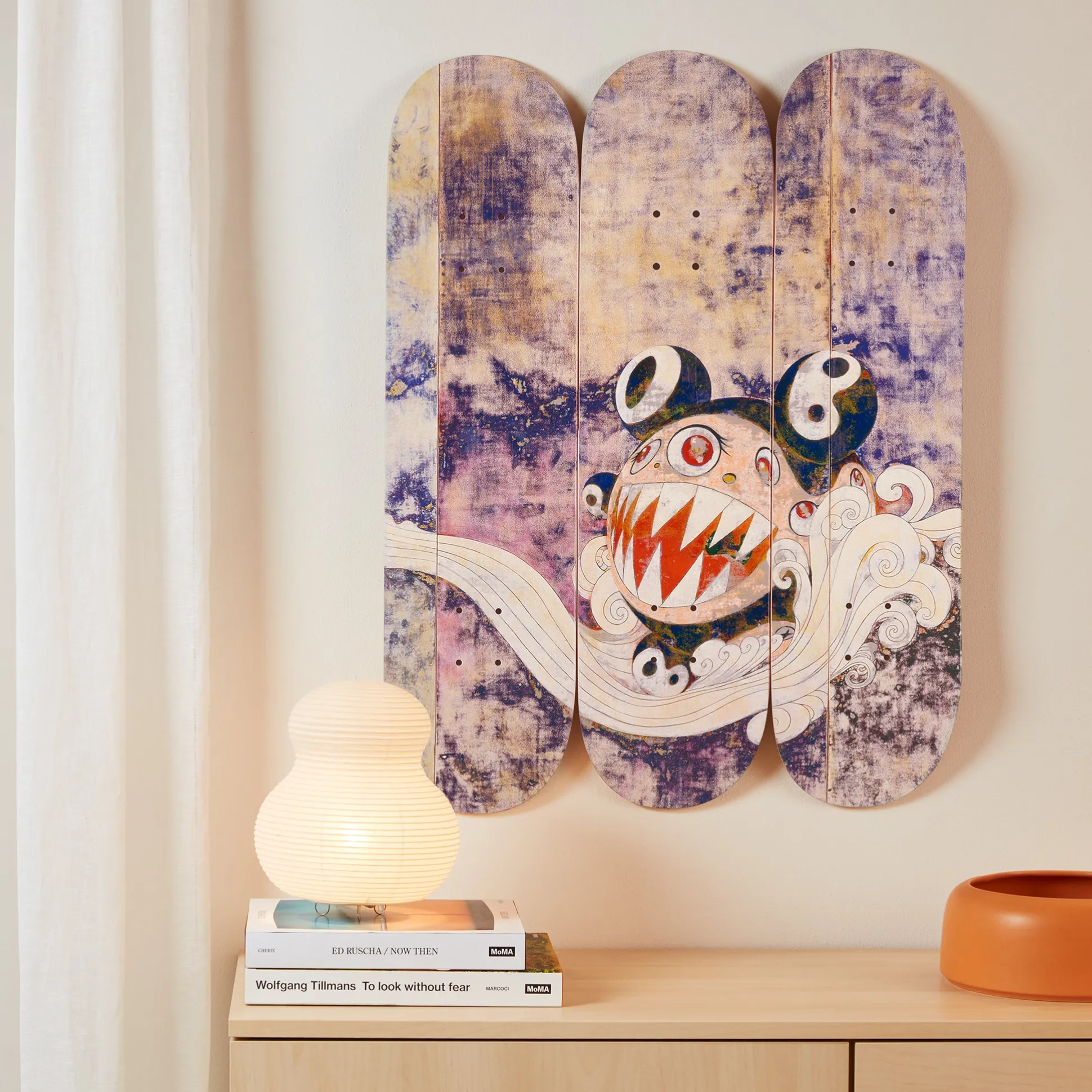 Takashi Murakami 727 Skateboard Triptych