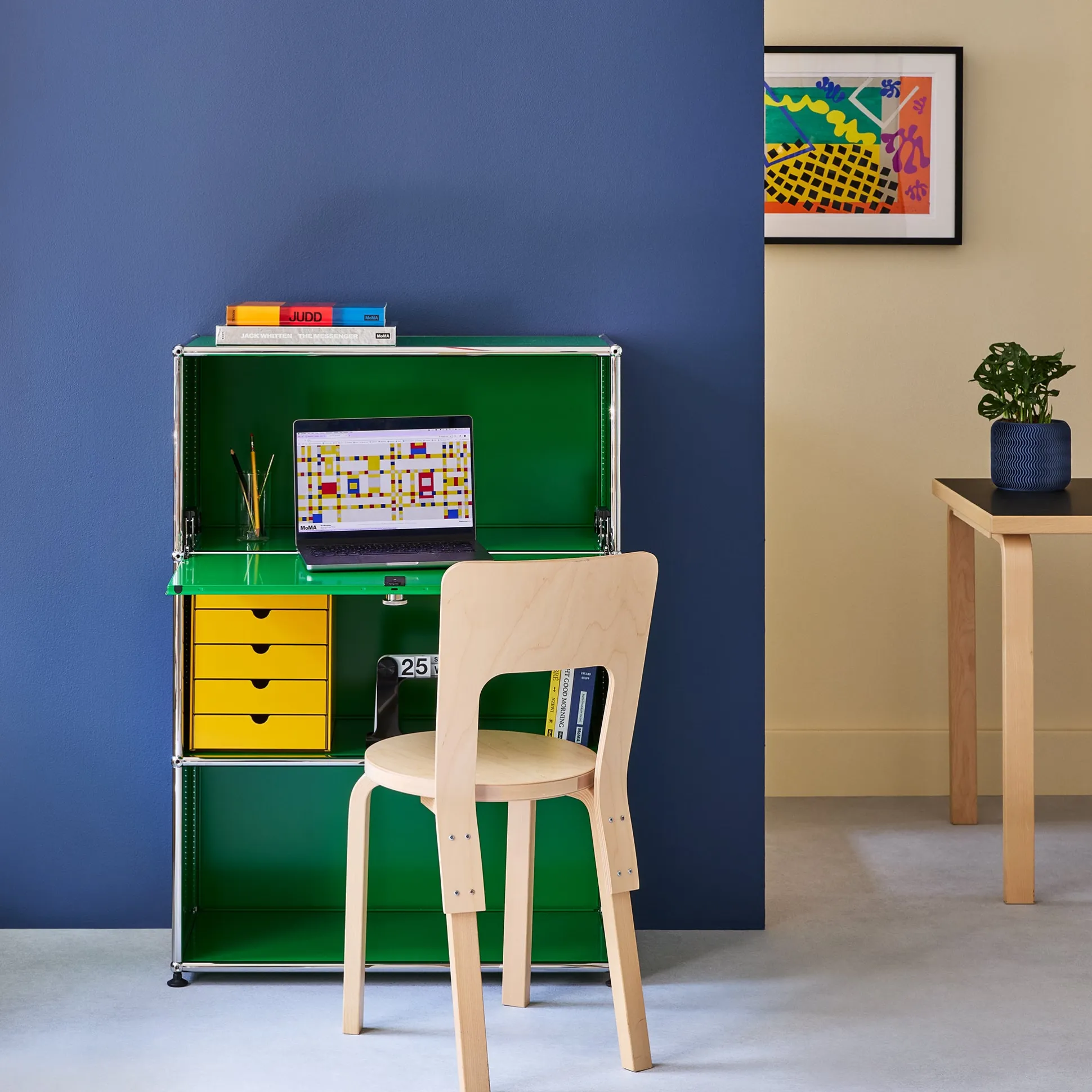 USM Haller Hide-Away Desk & Storage Unit
