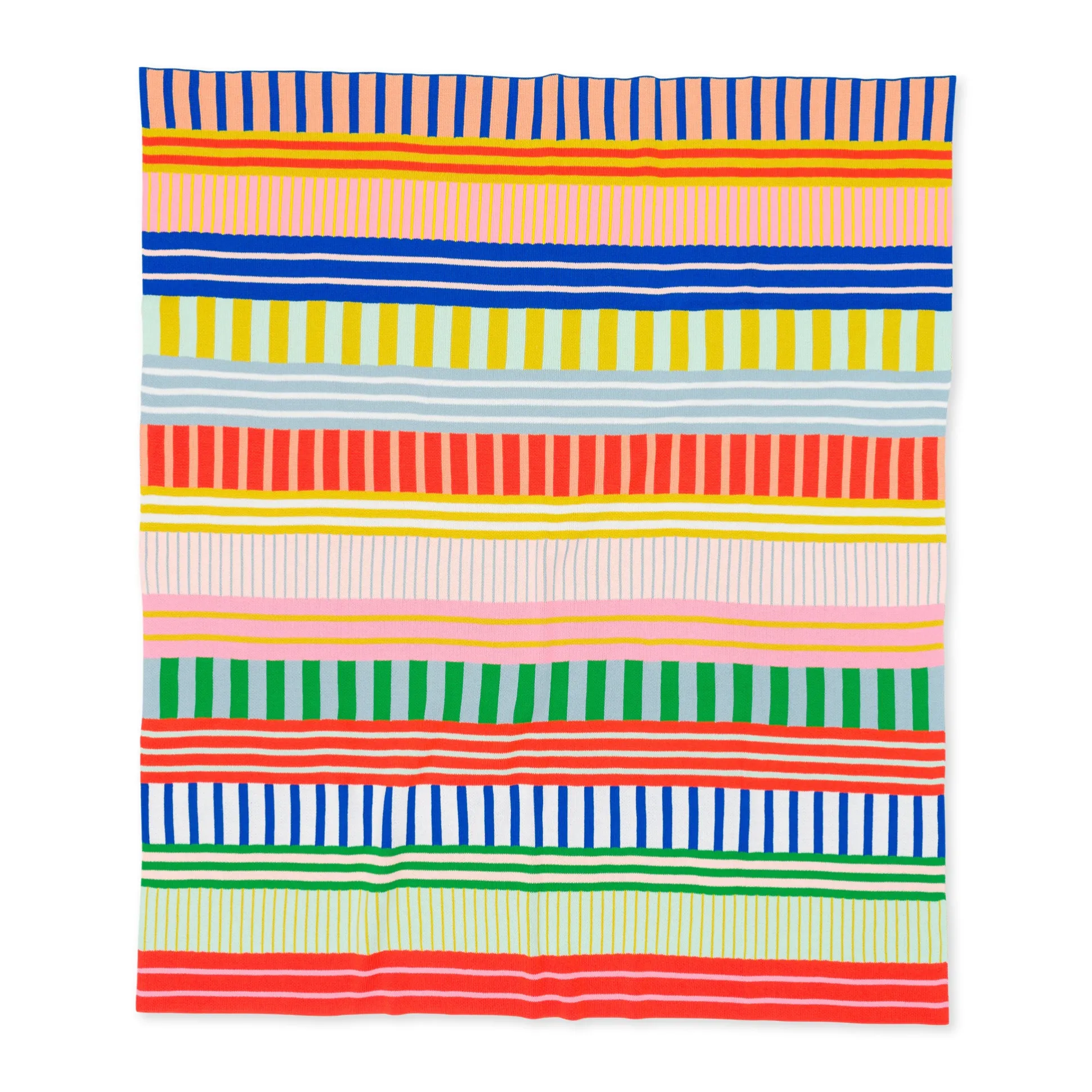 Verloop Patchwork Stripe Throw in Recycled Yarn