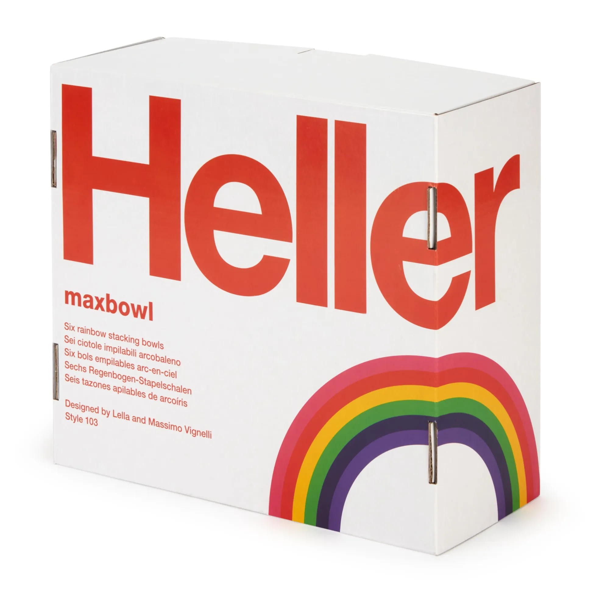 Vignelli Hellerware Rainbow Stacking Dinnerware - Set of 6