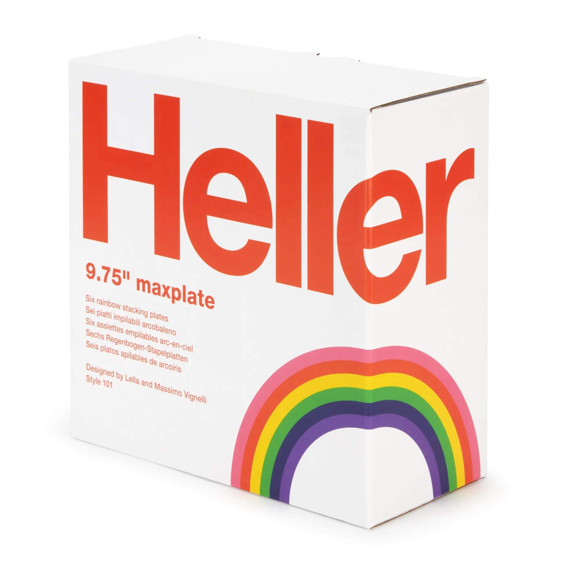 Vignelli Hellerware Rainbow Stacking Dinnerware - Set of 6