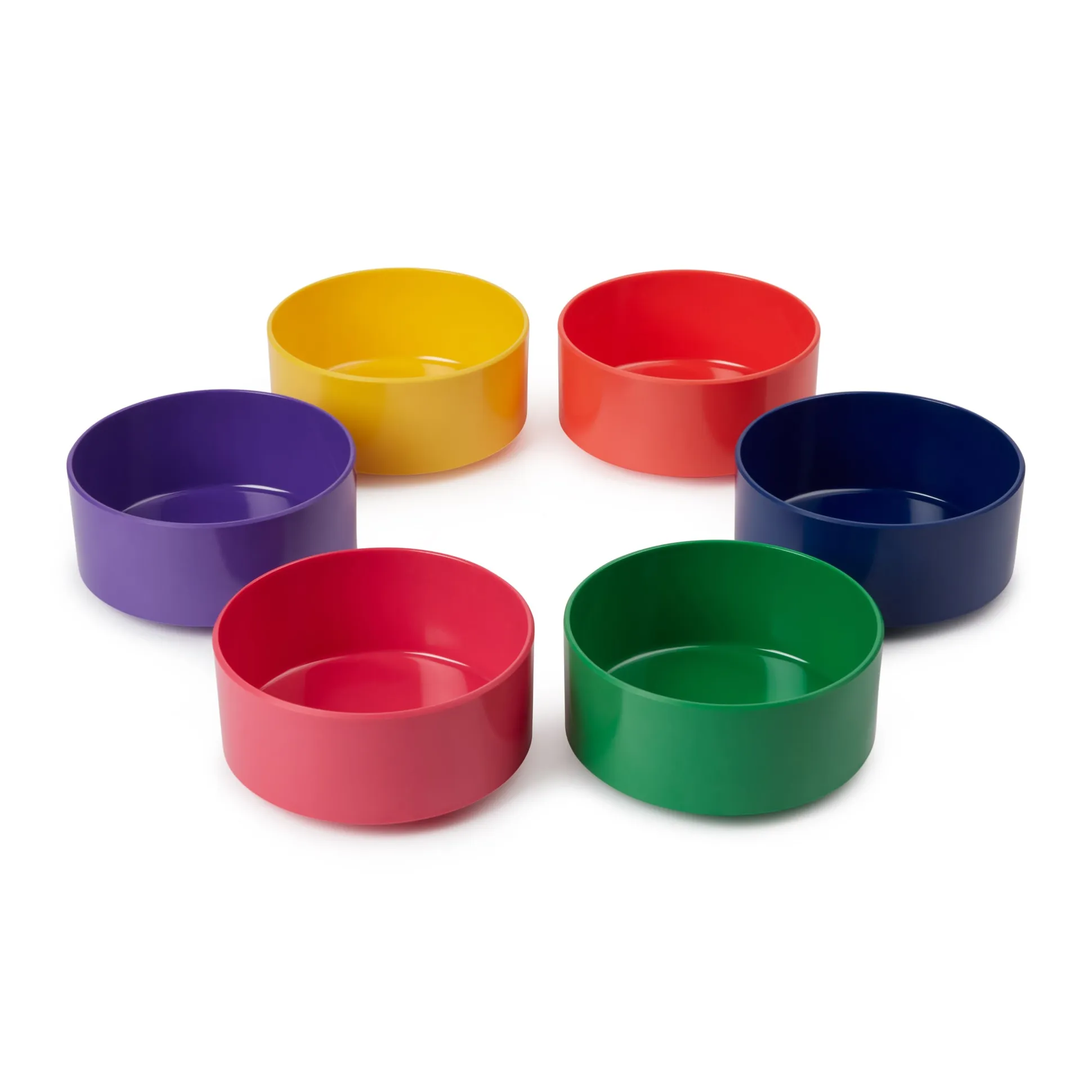 Vignelli Hellerware Rainbow Stacking Dinnerware - Set of 6