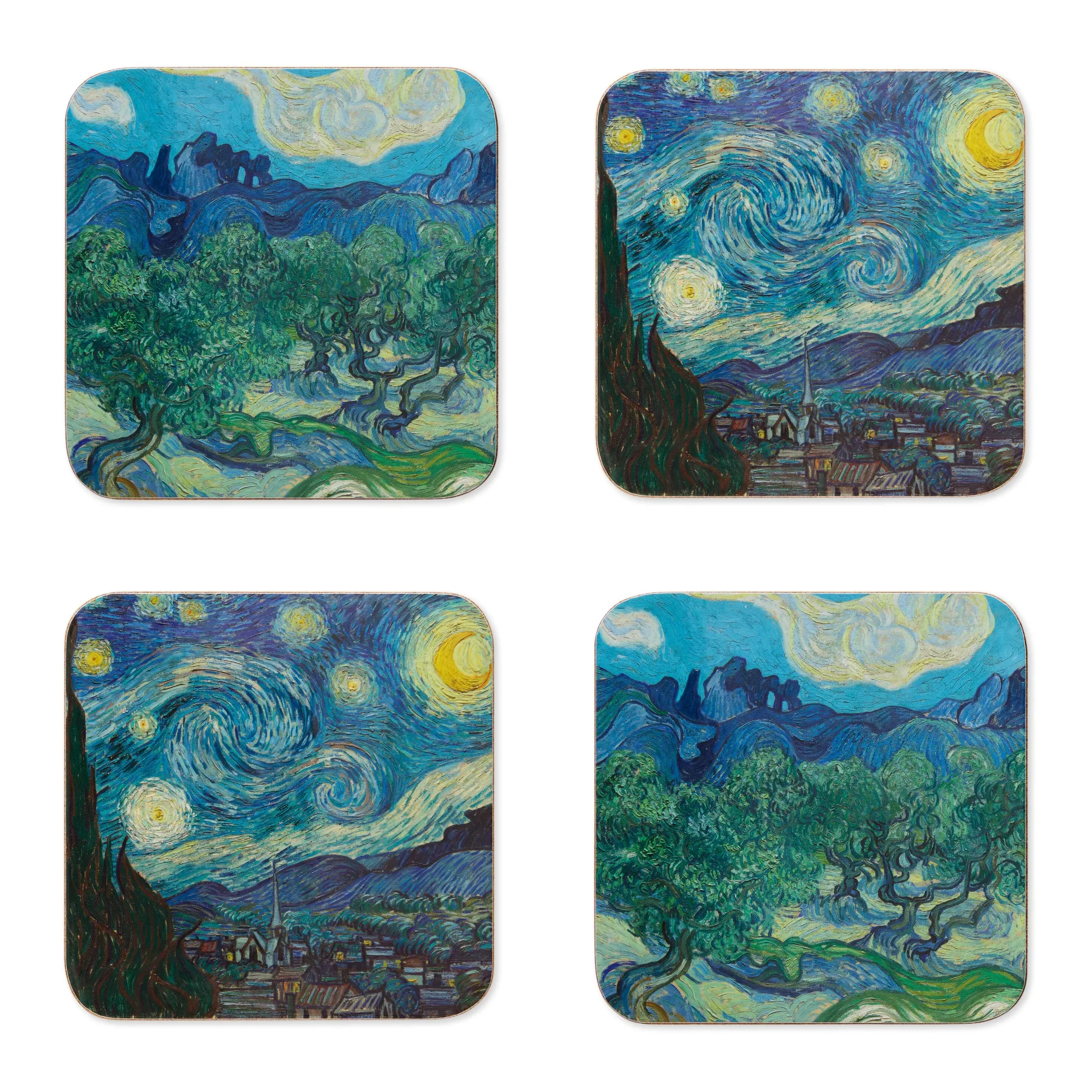 Vincent van Gogh Coasters - Set of 4