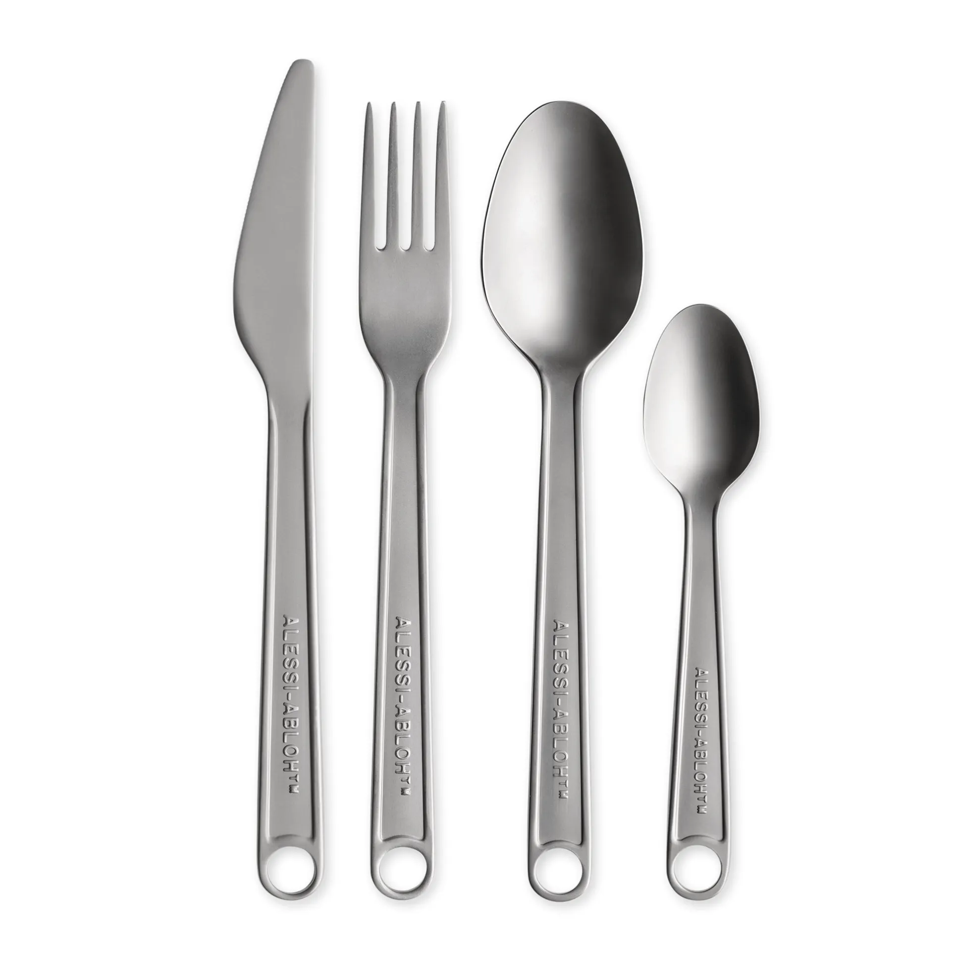 Virgil Abloh Conversational Objects Flatware from Alessi - Set of 4