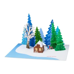 Winter Forest Holiday Pop-Up Cards - Set of 8