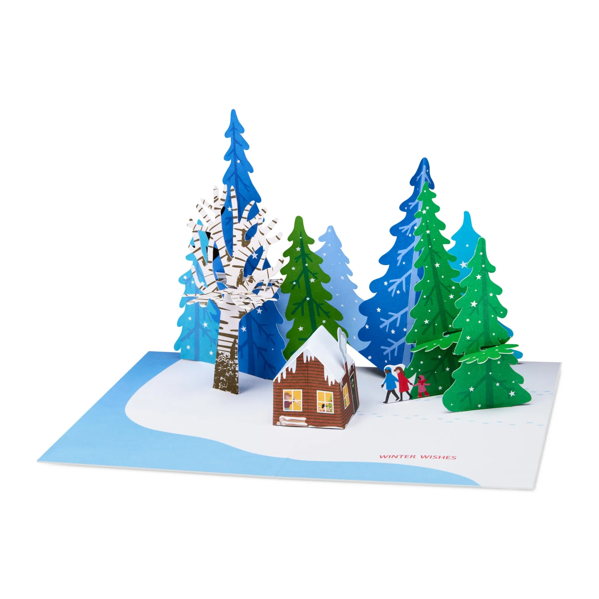 Winter Forest Holiday Pop-Up Cards - Set of 8