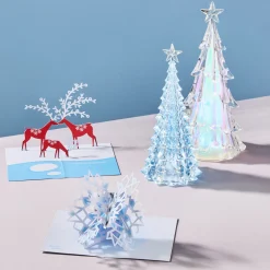 Yule Deer Holiday Pop-Up Cards - Set of 8